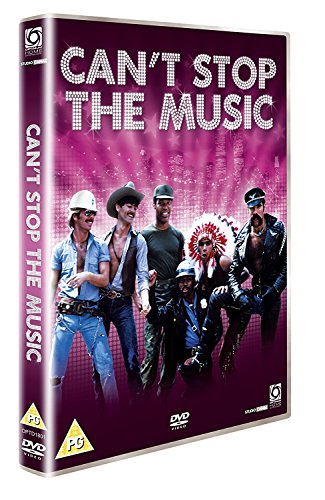 DVD cover for "Can't Stop The Music" featuring a group of men in costume.