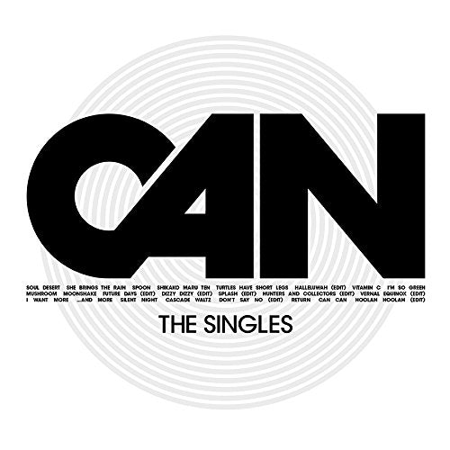 CAN - The Singles" vinyl record cover with bold black text on white.