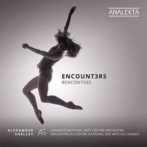 CD cover: dancer in mid-air, text “Encount3Rs”, orchestra name below.