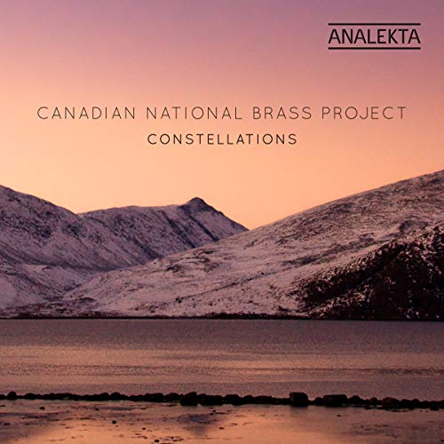 "CD cover featuring a serene snowy mountain landscape at dusk with calm water."