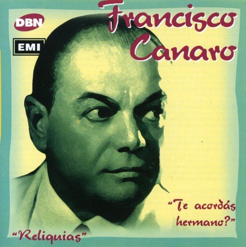 CD cover featuring a portrait of Francisco Canaro, with pink text.