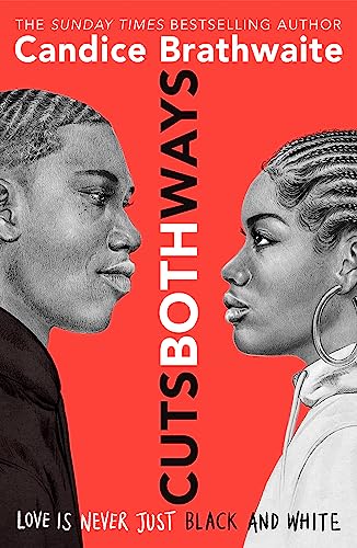 Book cover: "Cuts Both Ways" featuring two Black people facing each other.