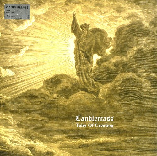 Candlemass album cover: a bearded figure rising from golden clouds.
