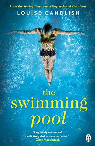 Book cover: woman swimming in a blue pool, viewed from above.