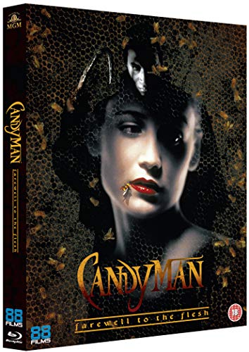 DVD cover for “Candyman: Farewell To The Flesh” featuring a woman and bees.
