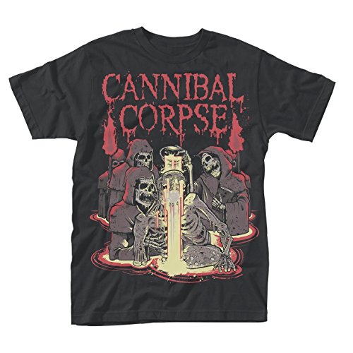 Black Cannibal Corpse t-shirt with a detailed, gruesome red and white graphic.