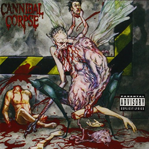 CD cover for Cannibal Corpse’s “Bloodthirst” featuring graphic, violent imagery.