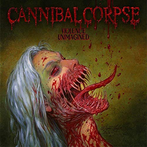 Album cover for Cannibal Corpse’s “Violence Unimagined” featuring graphic imagery.