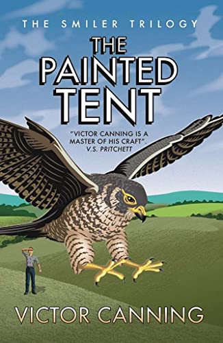Book cover: "The Painted Tent" featuring a falcon and small figure.