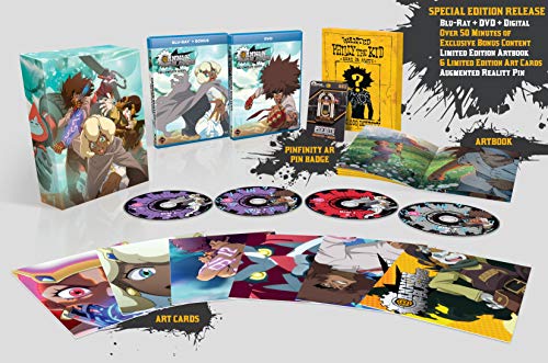 Cannon Busters" limited edition Blu-ray box set with art cards and pin.