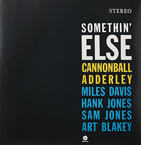 Album cover for “Somethin’ Else” by Cannonball Adderley, featuring artist names.