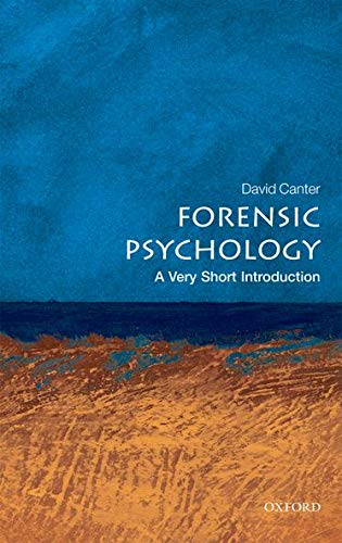Book cover: "Forensic Psychology" with blue and brown textured background.