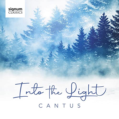 CD cover: misty blue forest with album title "Into The Light