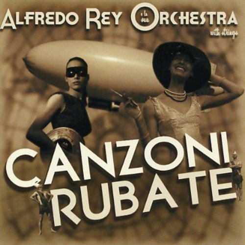 DVD cover for "Canzoni Rubate" featuring vintage-style illustration of women and a blimp.