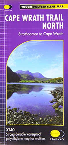 Front cover of the Cape Wrath Trail North XT40 map featuring a landscape photo.