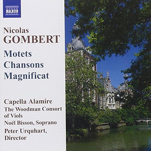 CD cover for Nicolas Gombert’s chansons and motets, featuring a tower.