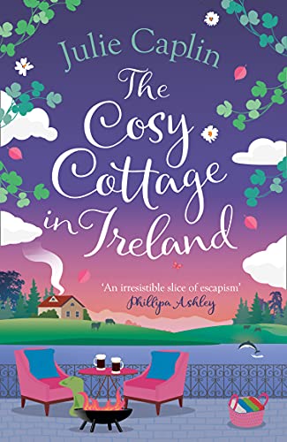 Book cover: “The Cosy Cottage in Ireland” with cottage scene and floral border.