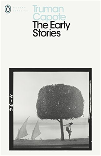 Book cover: "The Early Stories" by Truman Capote, with a seaside photo.