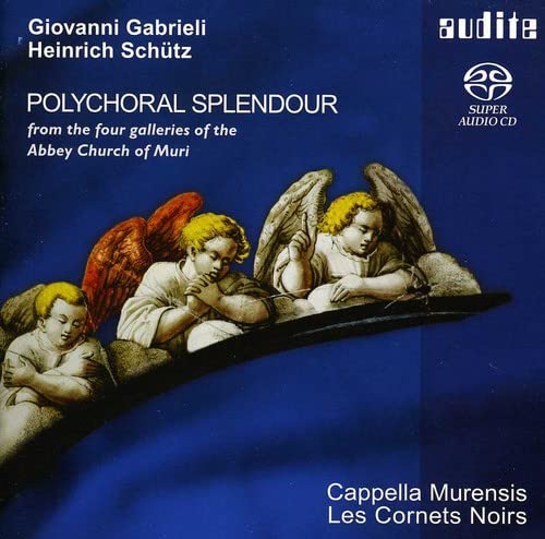 CD cover featuring Renaissance angels against a dark blue background.