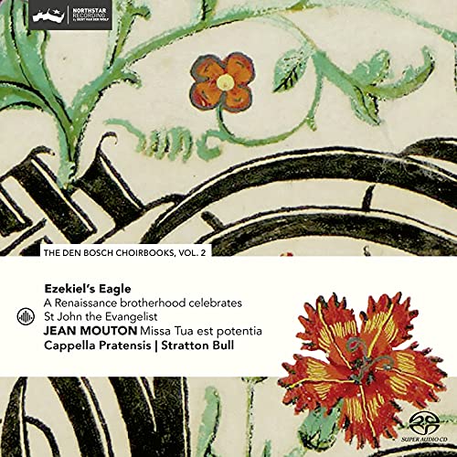 CD cover with floral designs and text about Renaissance music.
