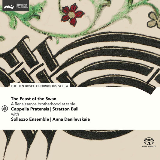 CD cover for Cappella Pratensis’ “Feast Of The Swan” with swan illustration.