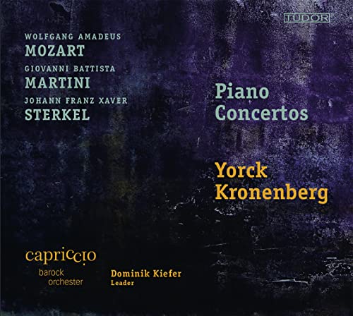 CD cover for piano concertos by Mozart, Martini, and Sterkel.