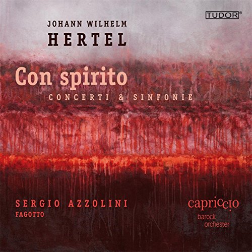 "Album cover with abstract red and gray background, featuring text 'Con Spirito' and artist names."
