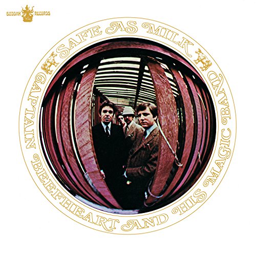 Album cover for Captain Beefheart’s “Safe As Milk” featuring a distorted photo.