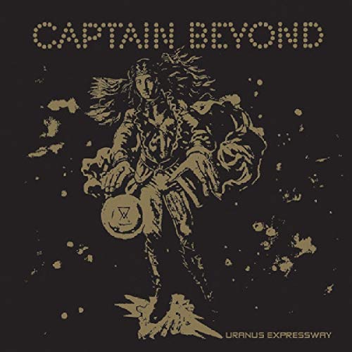 Captain Beyond album cover: a stylized portrait in gold tones.