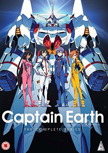 Anime DVD cover featuring a large robot and four characters.