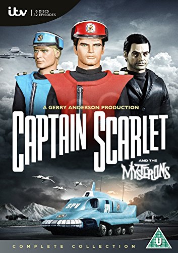 DVD cover showing three characters in uniforms and a futuristic vehicle below.
