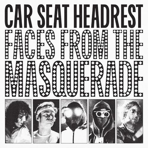 Album cover with band name and title above five black and white portrait photos.