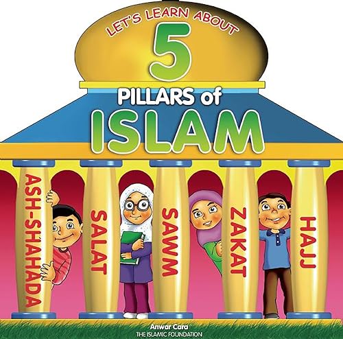 Book cover illustrating children and pillars representing the Five Pillars of Islam.