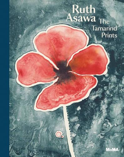 Book cover featuring a red floral print by Ruth Asawa.