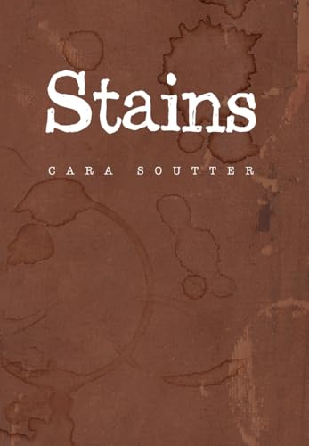 Book cover titled “Stains” with brown liquid stain textures.