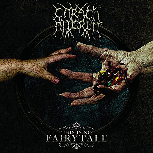 Dark album cover with hands holding a broken, jewel-toned heart.