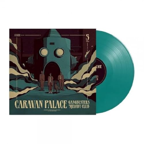 Vinyl record of Caravan Palace’s “Gangbusters Melody Club” with illustrated cover.