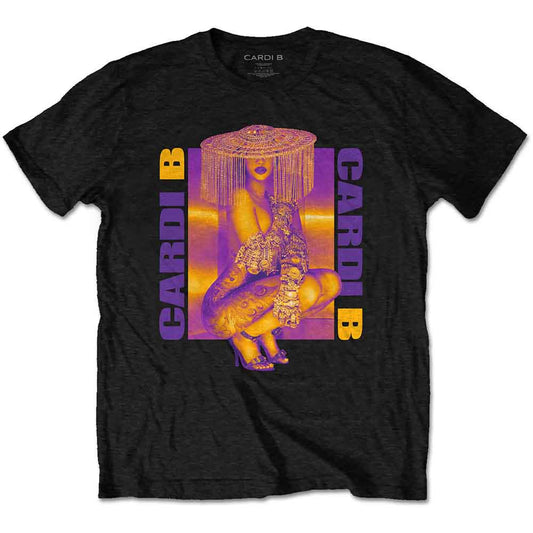 Black t-shirt with Cardi B’s “WAP” album art graphic on the front.