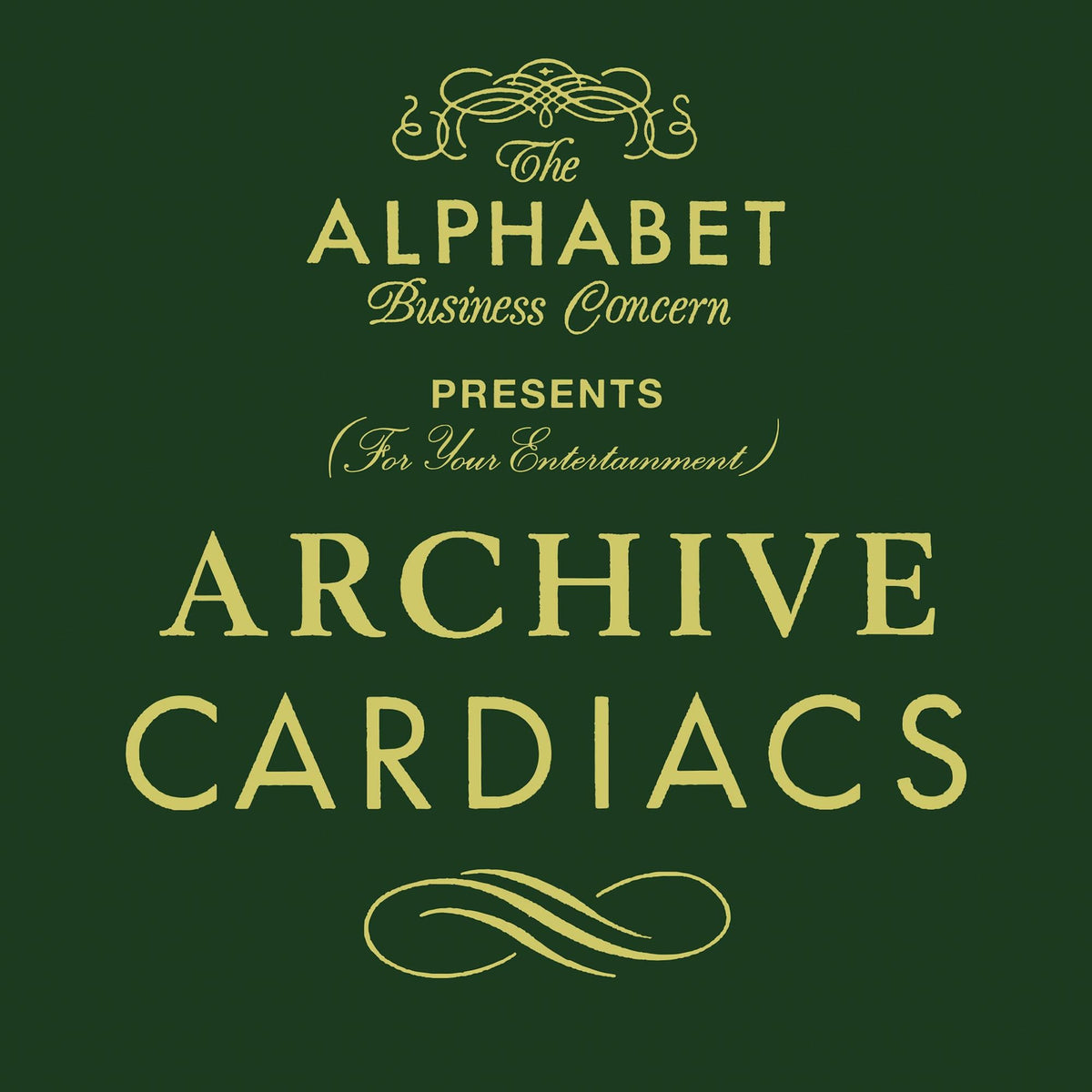 Dark green album cover with gold text: "Cardiacs - Archive.