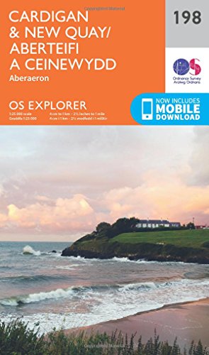 Ordnance Survey Explorer Map 198 cover, showing a coastal landscape.