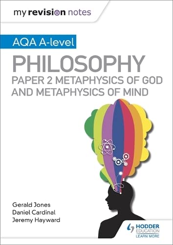 Book cover for AQA A-level Philosophy featuring a silhouette head with a colorful thought cloud.