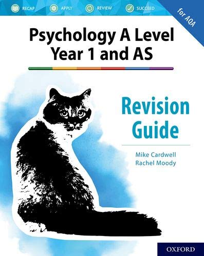 AQA Psychology A Level Year 1 & AS Revision Guide cover with a cat.