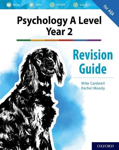 A Psychology A Level Year 2 revision guide cover featuring a black dog illustration.