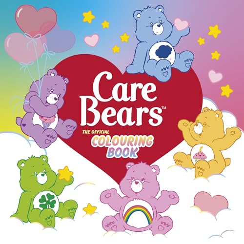 Cover of “Care Bears: The Official Colouring Book” featuring five bears.