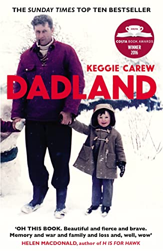 Book cover: father and young child walking in a snowy landscape.
