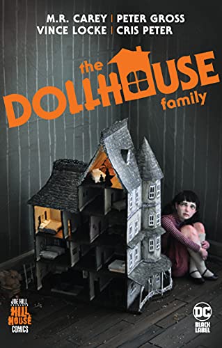 Comic cover featuring a large, open dollhouse and a girl sitting beside it.