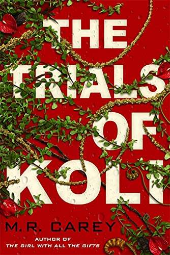 Book cover: red background with white text and green vines.