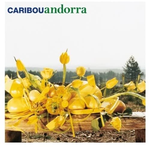 Album cover for Caribou’s “Andorra” featuring yellow flowers and fruit.