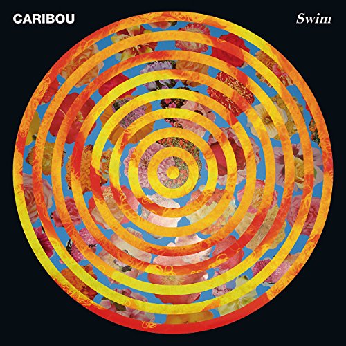 Caribou “Swim” CD cover: colorful, swirling floral and geometric design.