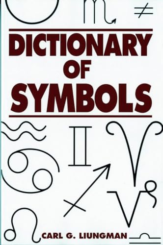 Book cover: "Dictionary of Symbols" with various symbolic line drawings.